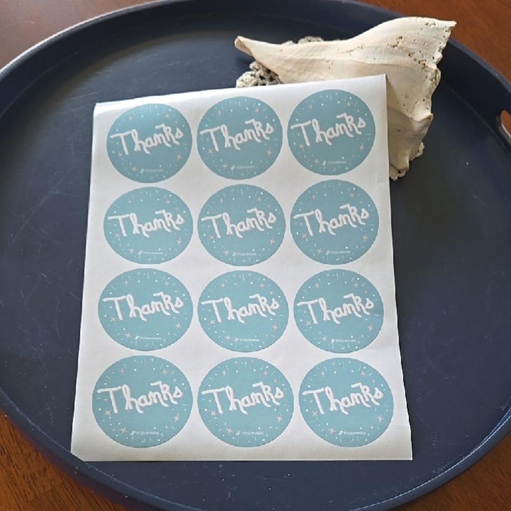 POSHMARK Swag Stickers Thank You poshfixings poshshow Swag Posh Blue